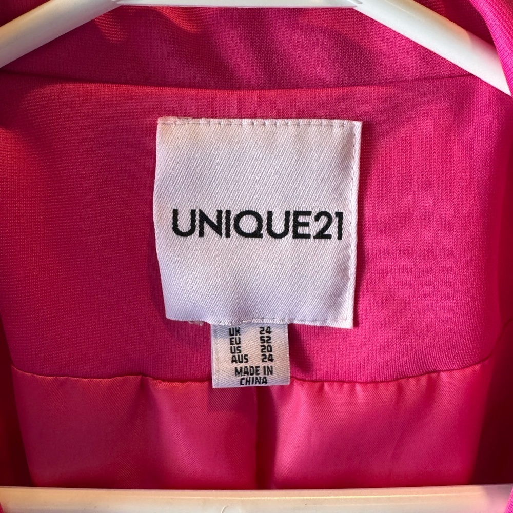 Uniquez Vibrant Pink Women's Blazer - Picture 2 of 3